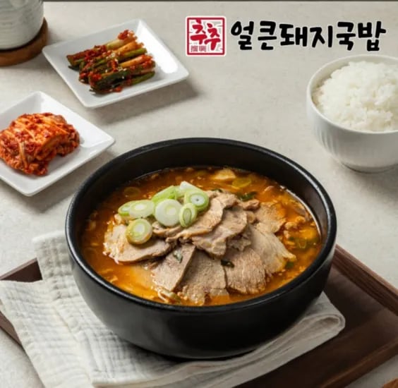 추추 얼큰 돼지국밥 500g 4팩