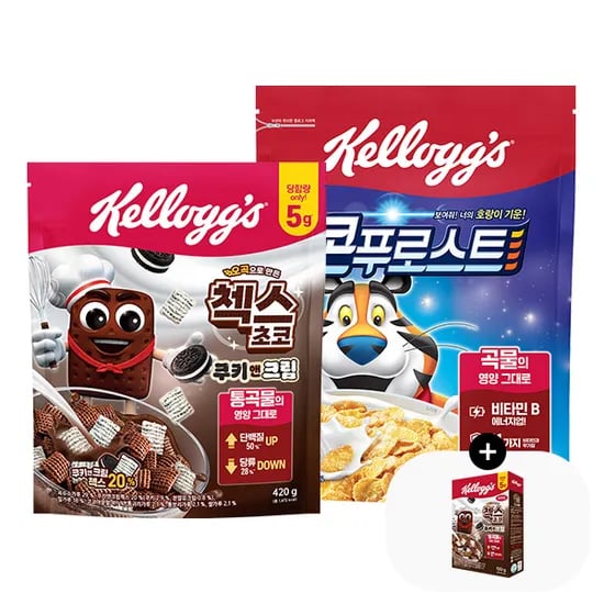 콘푸로스트 600g 첵스 쿠키앤크림 420g 쿠키앤크림 120g