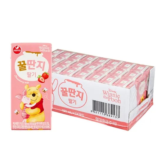 서울우유 딸기꿀딴지 80ml 24개