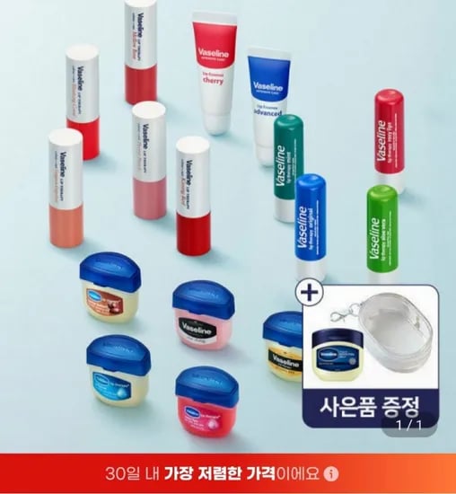 바세린 립밤스틱 4.8g 4개 파우치