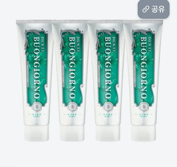 텐티본조르노 허브민트향 구취 치약 170g 5개