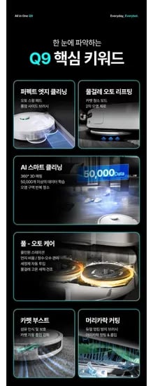 에브리봇 AI 올인원 로봇청소기 Q9