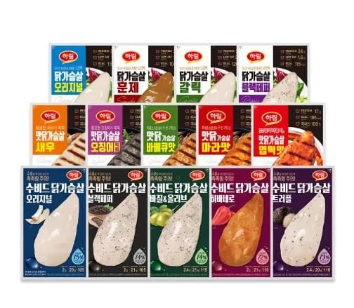 냉장 수비드 맛닭가슴살 냉장 닭가슴살 구성 패키지 총 40팩