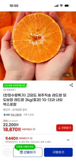 제주 레드향 3kg 중과