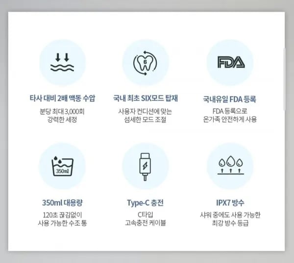 덴픽션 휴대용 무선 프로 구강세정기 쇼핑백