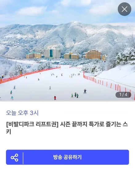 비발디파크 리프트권 특가 (5,850원~/무배)3