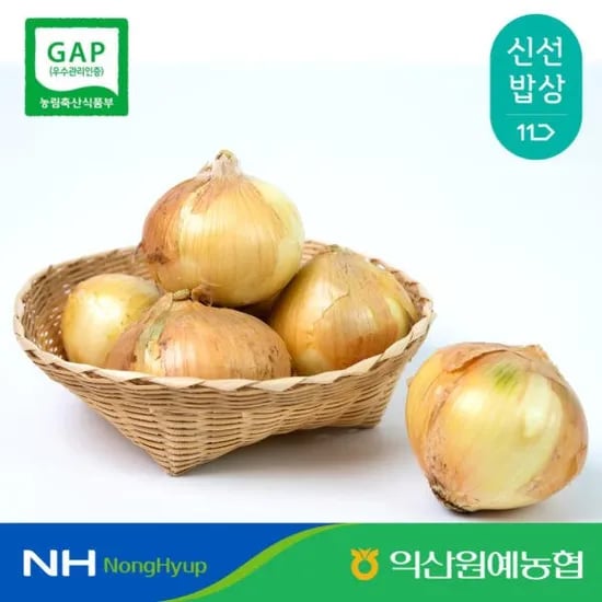 익산원예농협 양파 중대사이즈 kg (5,970/무료)5