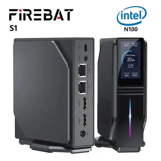 FIREBAT S1 인텔 N100 미니 PC DDR4 16GB RAM 512GB SSD 윈도우 11 듀얼 HDMI 182,393원