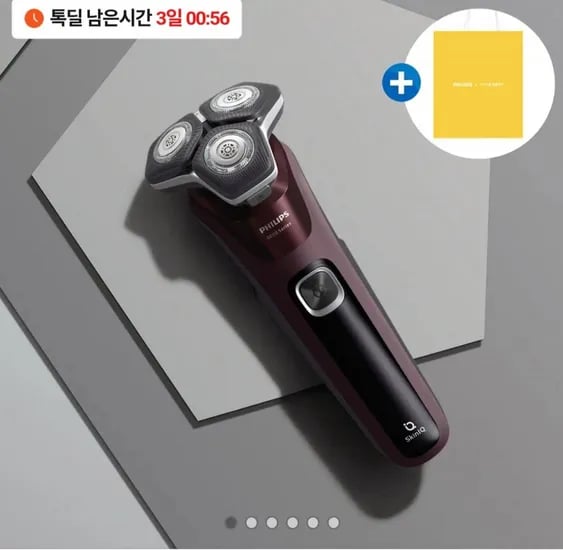 필립스 SkinIQ 5000 시리즈 전기면도기 S5881/12 버건디 레드 + 쇼핑백 증정 (98,599원/무료)