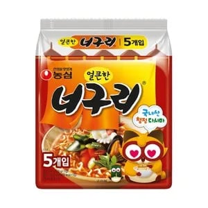 너구리, 생생우동, 신라면, 진라면, 짜왕, 짜파게티, 사천짜파게티, 안성탕면, 틈새라면 빨계떡, 매운김치, 쉐푸드 등심통돈까스, 통크 등 (다양/네멤무배)