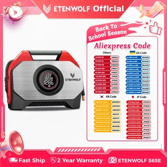 Crossgun 터보 킹콩 에어건 $15.28 ETENWOLF 타이어에어펌프 $22.52 WX242 무선 전기 드라이버 $19.15