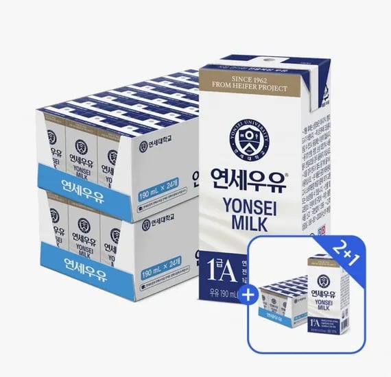 1급 a원유 멸균 흰우유 190ml 72팩(페이코 26,057원/무료)