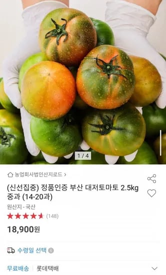 대저토마토 2.5kg 중과 (4-20과) (18,900원/무배)1