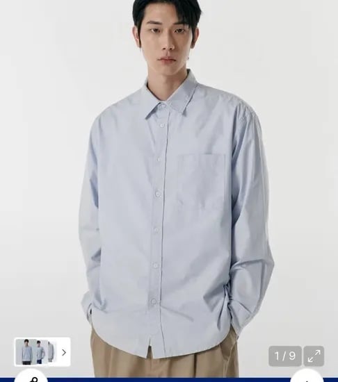 릴렉스드 워시드 포플린 셔츠(9,900/무배)1