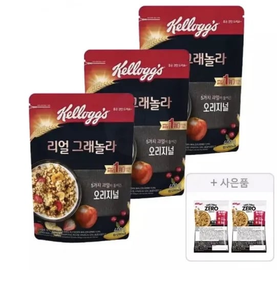켈로그 리얼 그래놀라 400g 3개