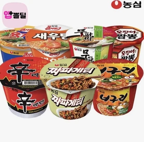 농심 큰사발 16개 신라면 짜파게티 새우탕면