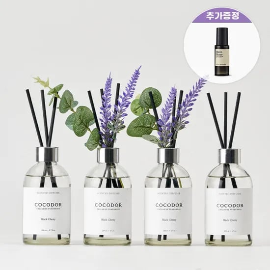 코코도르 화이트라벨 디퓨저 200ml 4개 + 데코스틱 (3,770원/무료)1