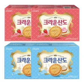 크라운산도 딸기 2개 크라운산도 스윗밀크 2개