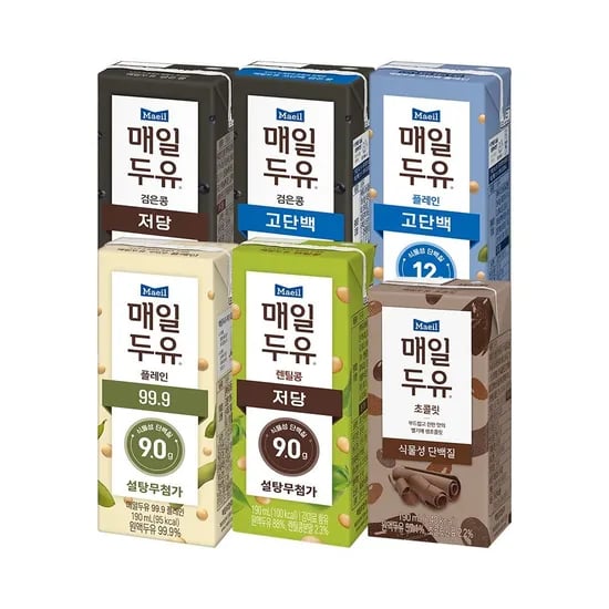매일 저당두유 6종 48팩 골라담기 99.9/고단백/렌틸콩 (25,980원/무료)
