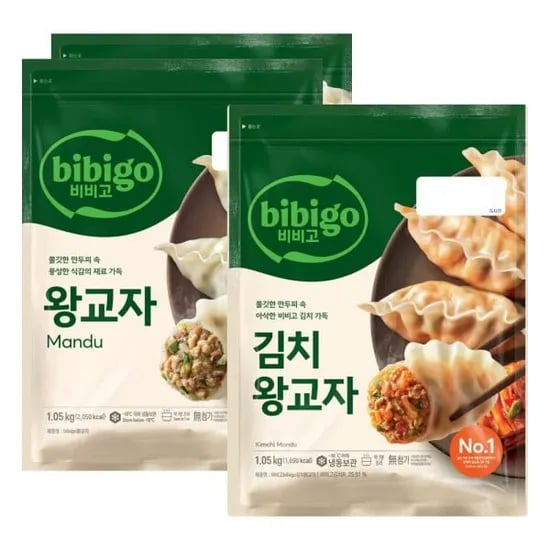 비비고 왕교자 1.05kg 2개 김치왕교자 1.05kg 1개