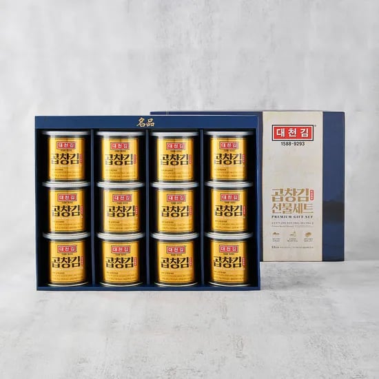 대천김 명품 곱창캔김 선물세트 곱창캔김 30g 12캔