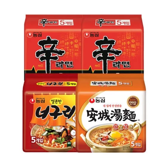 신라면 10입+안성탕면 5입+너구리 5입 (13,080원/무료)