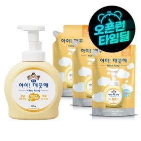 아이깨끗해 핸드워시 본품 용기 490ml 본품 용기 개+450ml 리필 3개(향 선택) (10,900원/무료)1