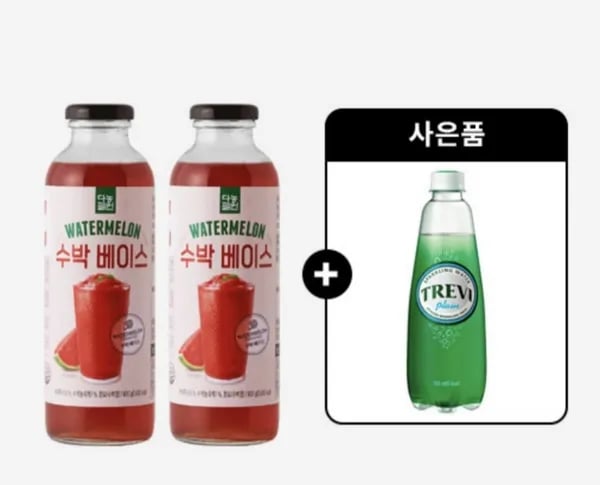 다농원 수박베이스 수박600g2개+트레비 (5,900원/무료)