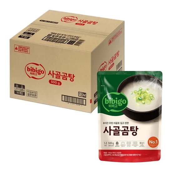 비비고 사골곰탕 500gX18개 외 현미밥,왕교자,컵밥,닭갈비,스팸(11404원/무료)