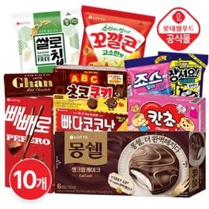 몽쉘/칸쵸/꼬깔콘/젤리 총 0개 (9,400원/무료)1