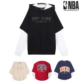 NBA 남여공용 레이어드 후드티셔츠 맨투맨 2종택일 (9,490원/3장무배)