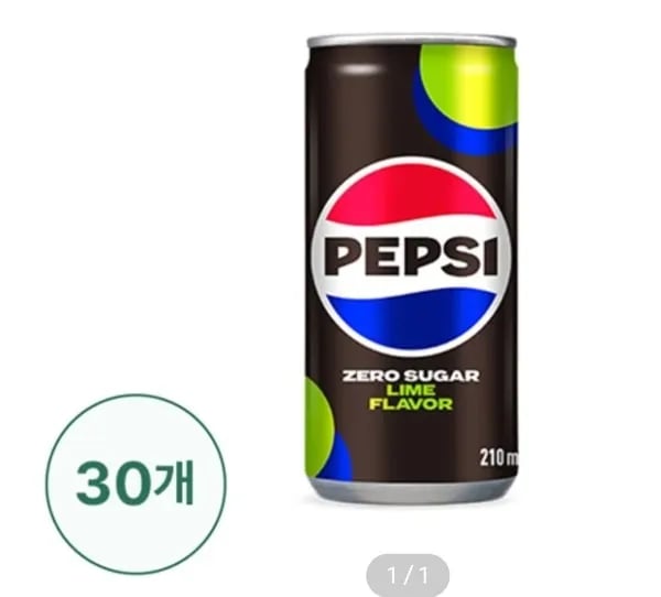 펩시 제로슈거 라임 210ml 30캔