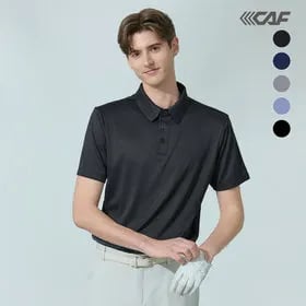르까프 남성 ICE 집업 반팔 카라티셔츠