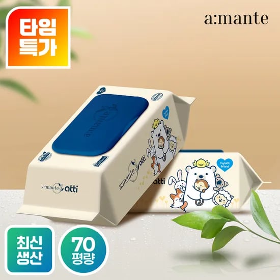 아망떼 프리미엄 물티슈 70매 10팩 (9,600원/무료)