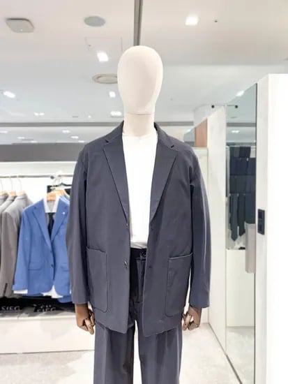 지이크 세미오버핏 스판 셋업 그레이