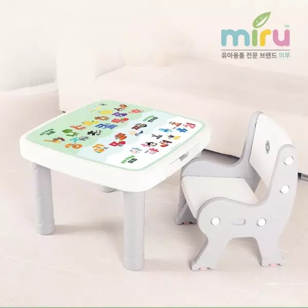 미루 책상 클레이 한글숫자 책상의자 세트 (33,300원/무료)