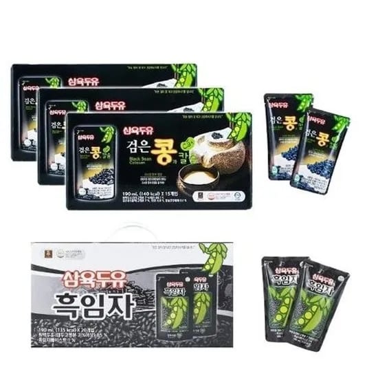 삼육두유 검은콩칼슘 60팩 흑임자 20팩 세트