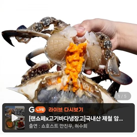 활 암꽃게 1kg