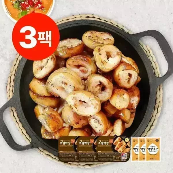 와룡막창 초벌막창 3팩 + 소스3팩 (티멤버십29,800원/무료)