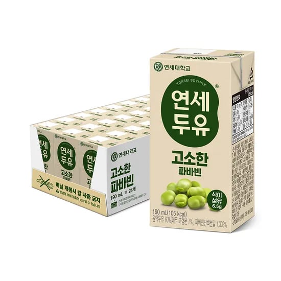 연세두유 식물성 단백질 고소한 파바빈두유 24팩
