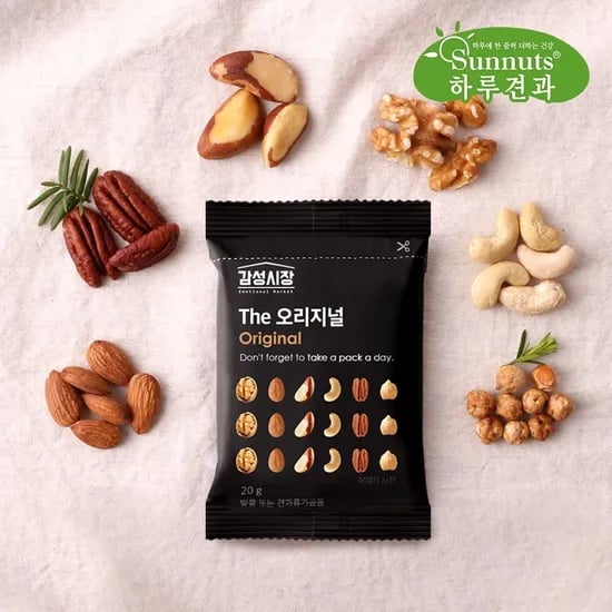 하루견과 엄선한 견과로만 가득채운 The 오리지날 20g 50봉 (27,900원/무료)