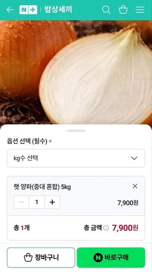 조생 햇양파 중대혼합 5kg (7,900원/무배)
