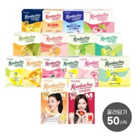 티젠 콤부차 30스틱+신상콤부차(자두멜론) 20스틱 골라담기 총 50스틱 (5,100원/무료)1