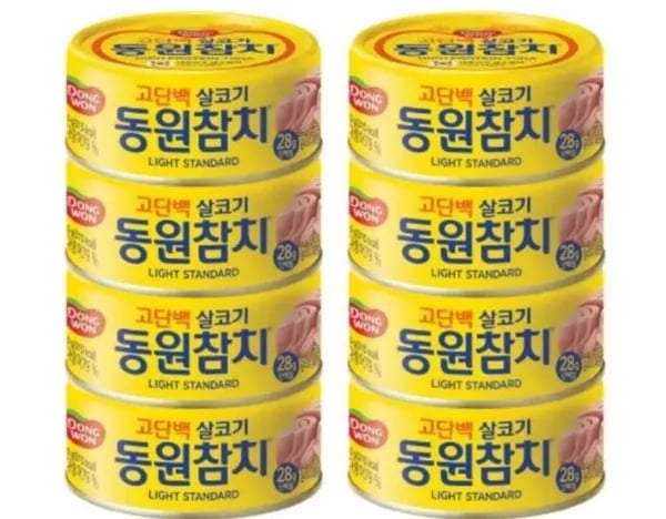 동원참치, 삼다수, 신라면, 라인바싸 탄산수, 빅토리아 탄산수 (다양/무료)