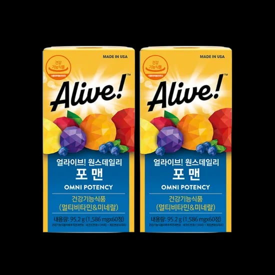 얼라이브 원스데일리 포맨 60정 2박스 (티멤버십31,900원/무료)