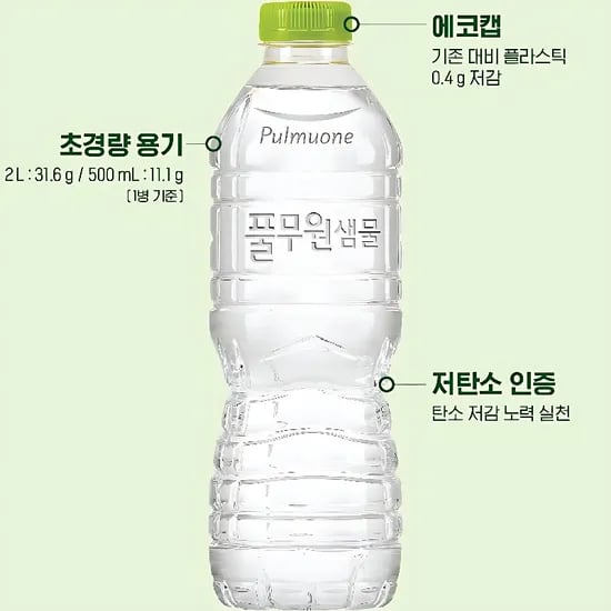 풀무원 샘물 무라벨 500ml 40개