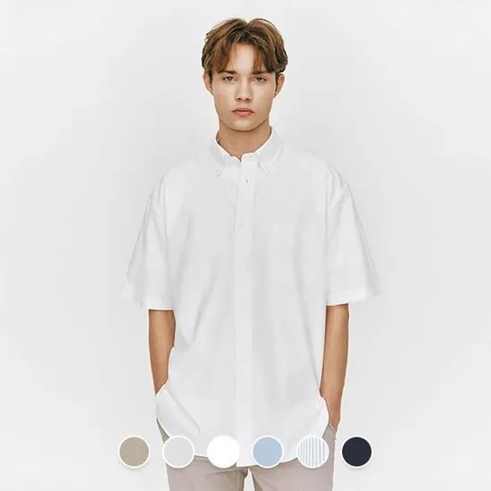 옥스포드 반팔 셔츠