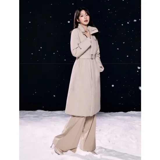 아이더 캐시미어 코트 여성 롱다운 1개
