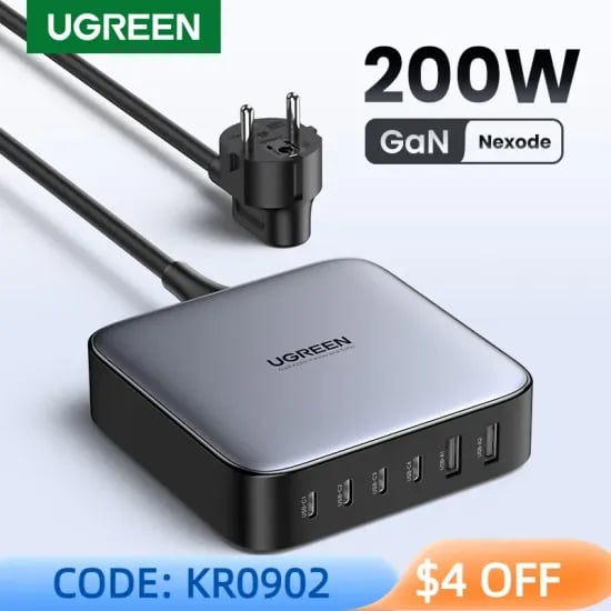 유그린 200W GaN 6포트 고속충전기