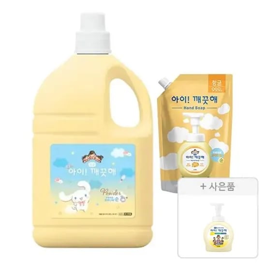 아이깨끗해 대용량 핸드워시 시나모롤 순 4.5L 1개 + 핸드워시 순 600ml + 증정
